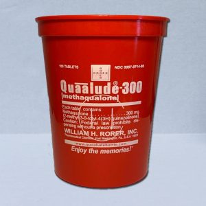 An image of the Quaalude Bottle Plastic Stadium Cup from Quaalude Bottle.com